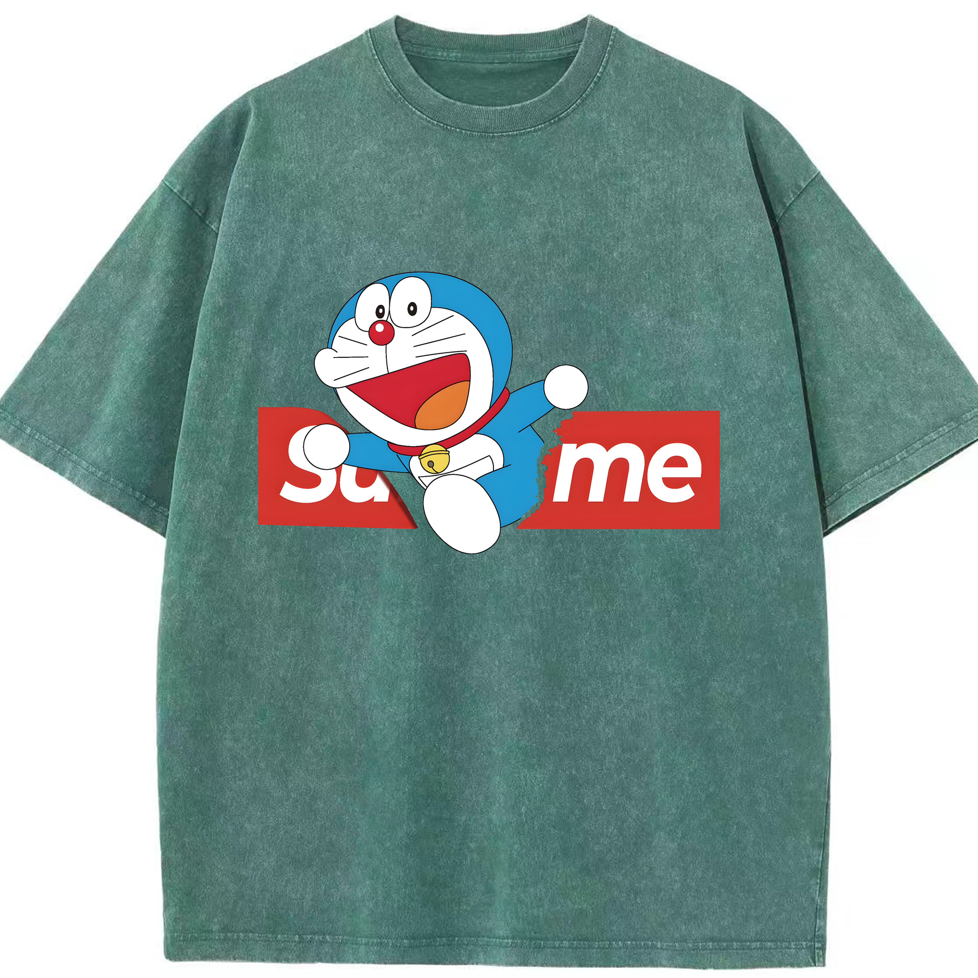 （画像用） ドラえもん Doraemon 綿100% ヴィンテージ風 半袖Tシャツ（フロントプリント）